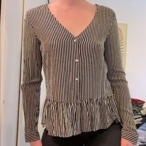 Zara Long sleeve button up top